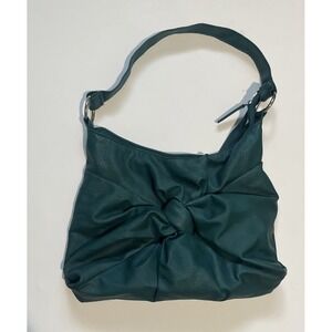 Giannini Faux Leather Teal Shoulder Bag Used Clean Inside